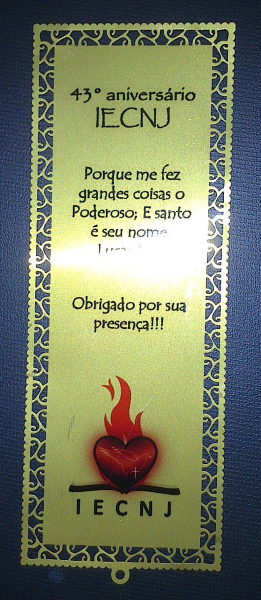 Marcador de livro dourado